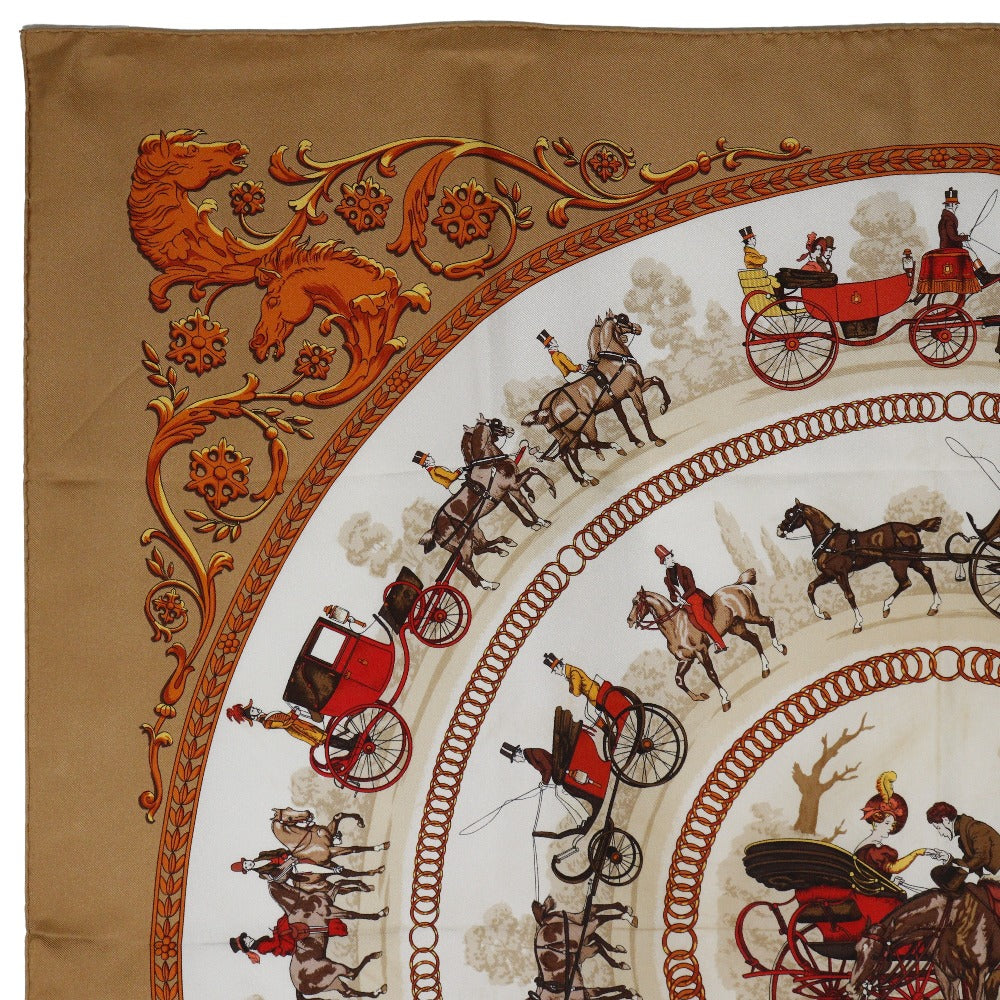 Hermes Silk Scarf LA PROMENADE DE LONGCHAMPS