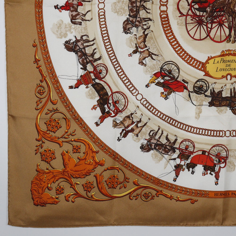 Hermes Silk Scarf LA PROMENADE DE LONGCHAMPS