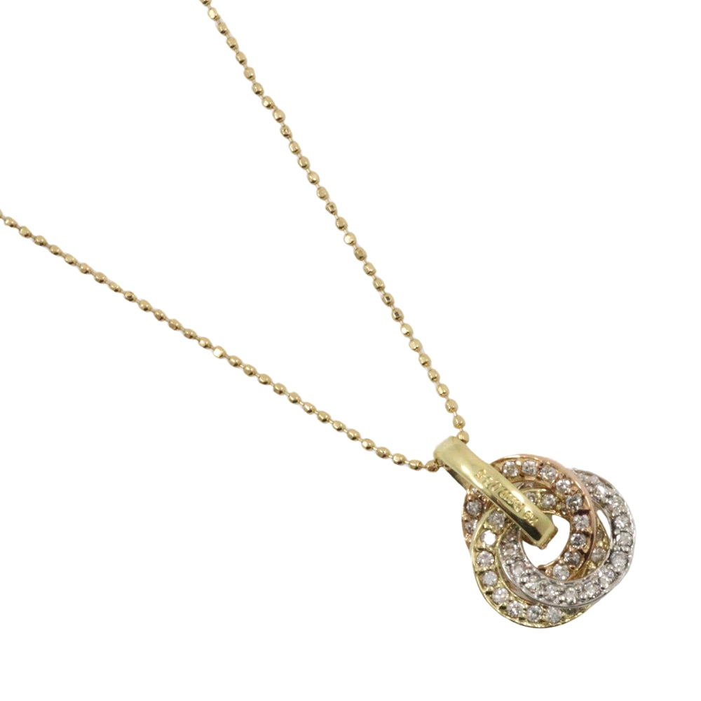 K18 Gold Pt900 Platinum Diamond Necklace