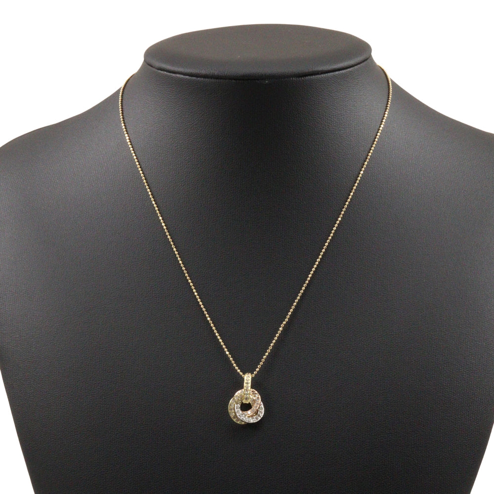 K18 Gold Pt900 Platinum Diamond Necklace