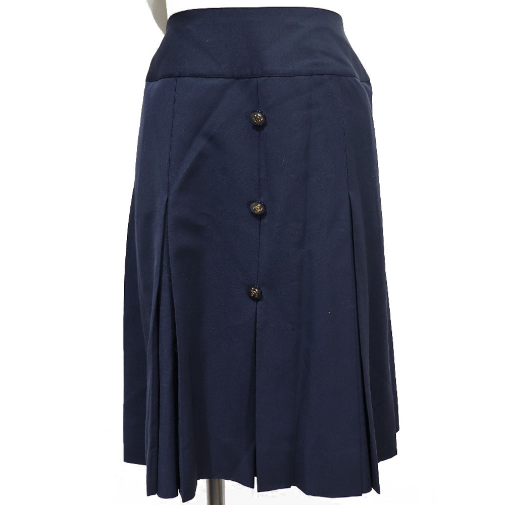 Chanel Wool Pleated Skirt 2795V154