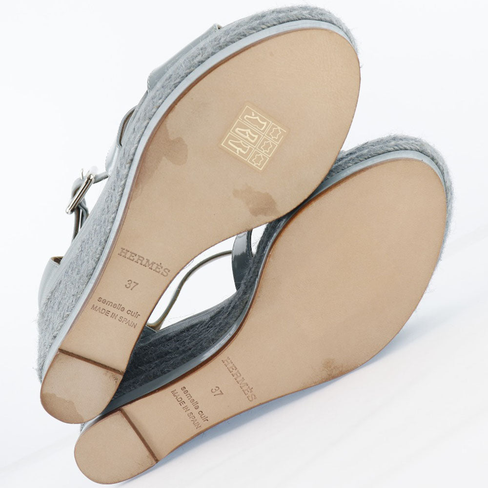 Hermes Espadrille Sandals Leather Enamel