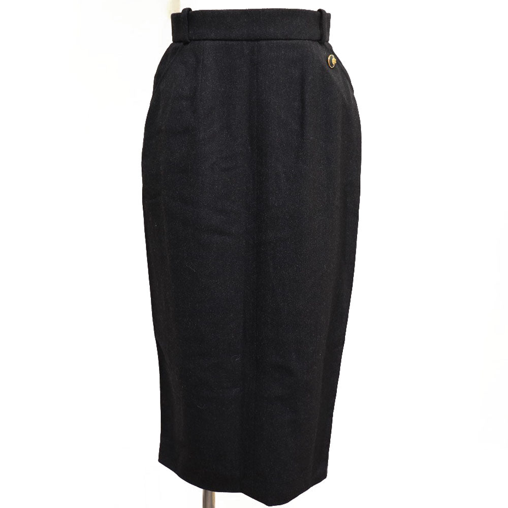 Chanel Wool Skirt Coco Mark 93A