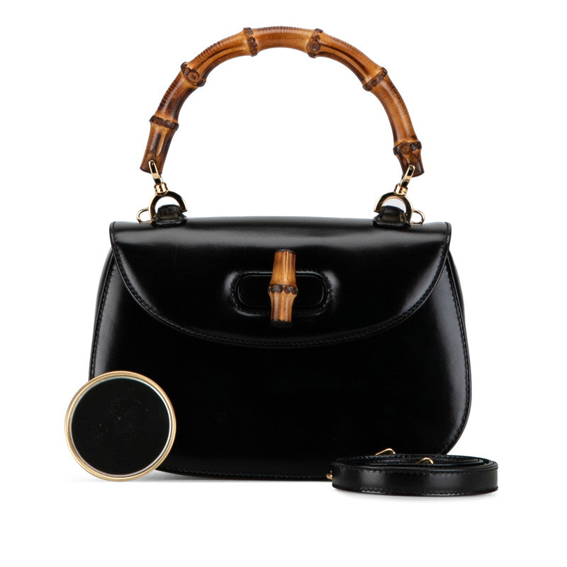 Gucci Leather Bamboo Handbag Leather Handbag 000 2046 in Good condition