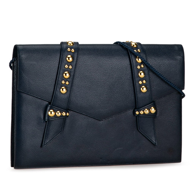 Yves Saint Laurent Studded Leather Shoulder Bag Leather Shoulder Bag in Good condition