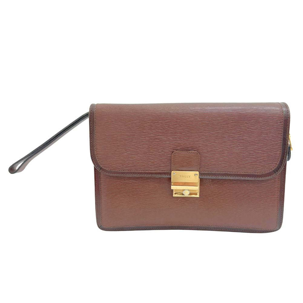 Bally Leather Second Bag Brown Handbag