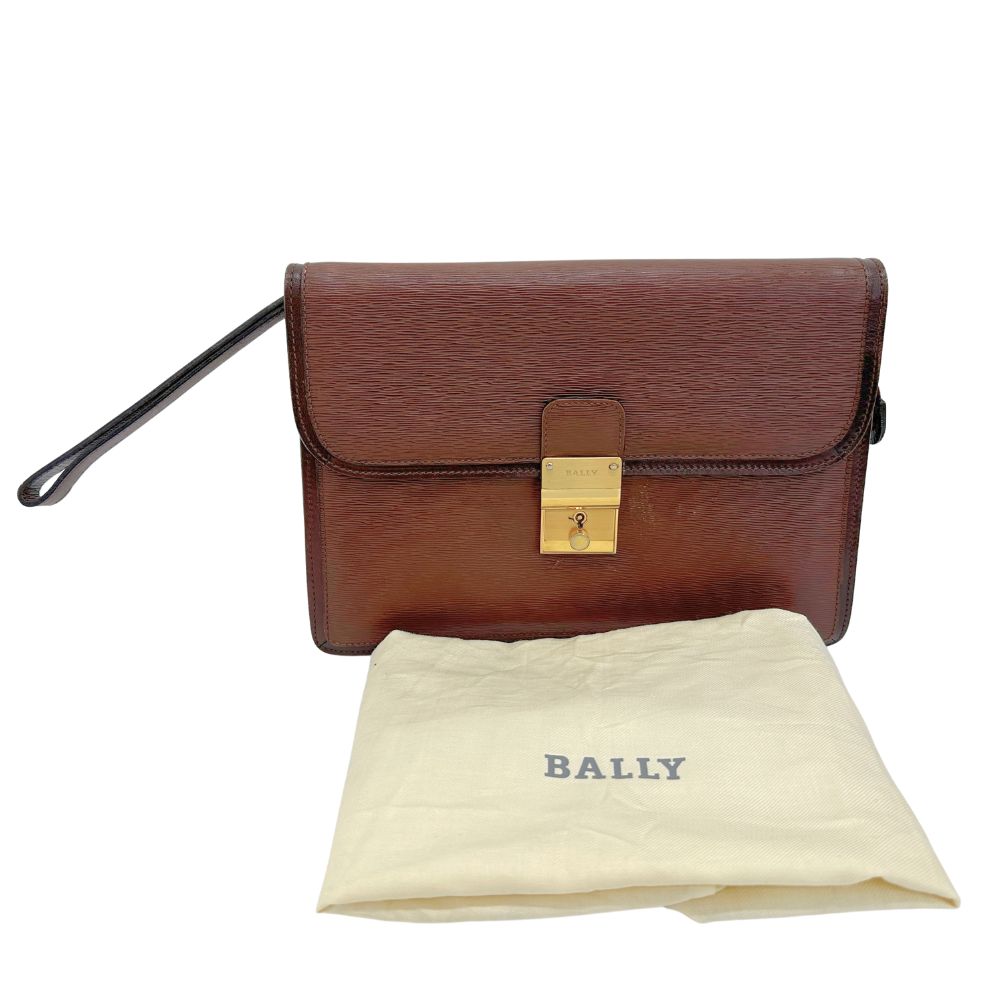 Bally Leather Second Bag Brown Handbag