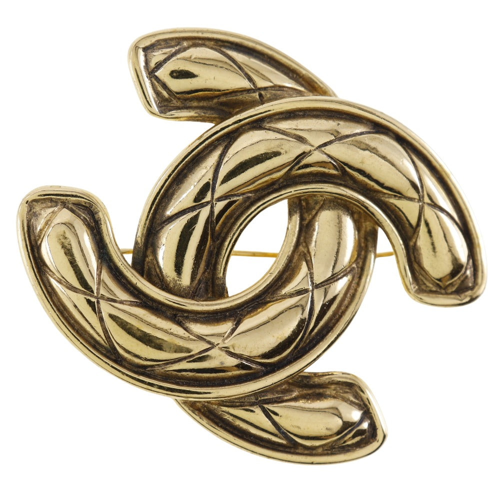 Chanel Coco Mark Brooch Gold Plated