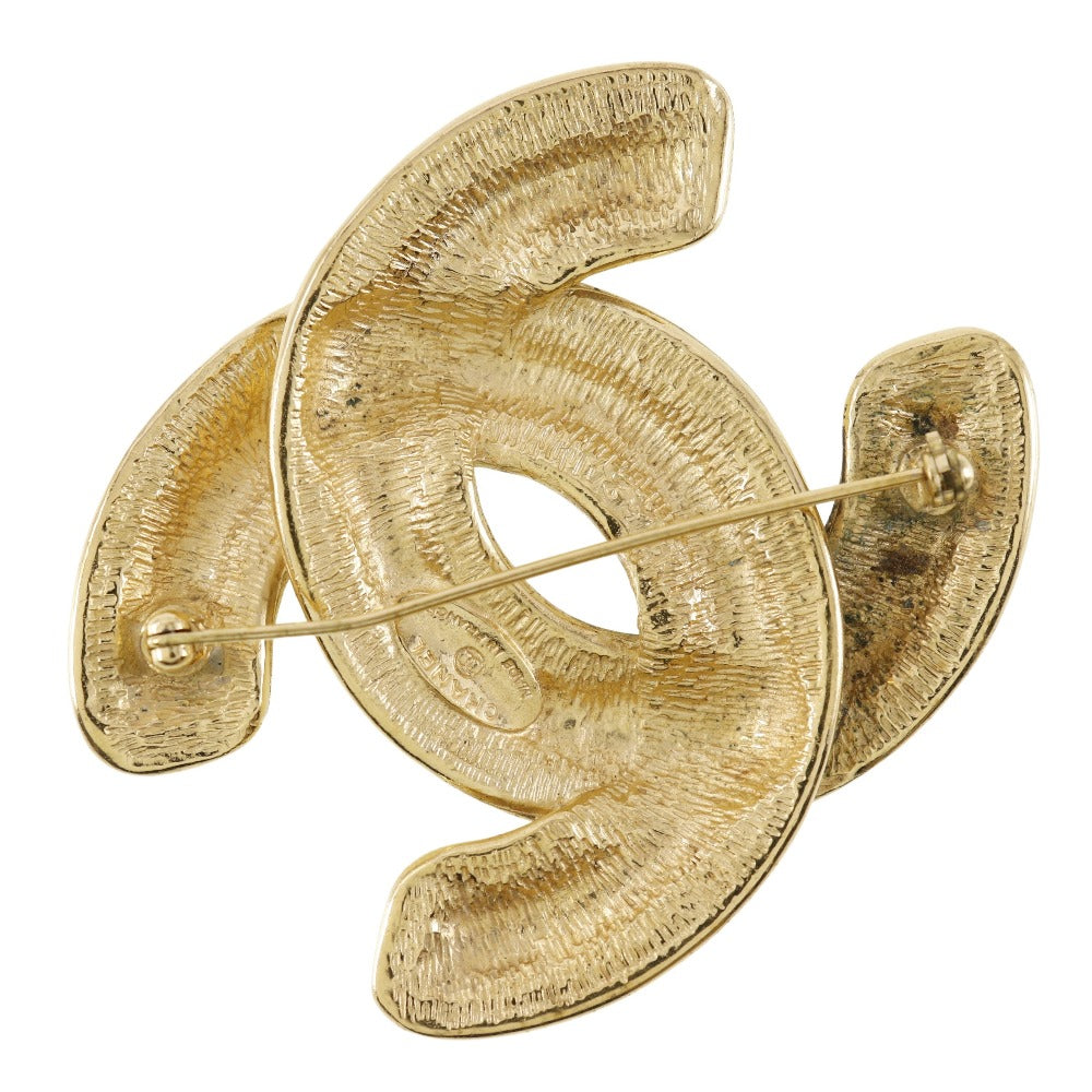 Chanel Coco Mark Brooch Gold Plated