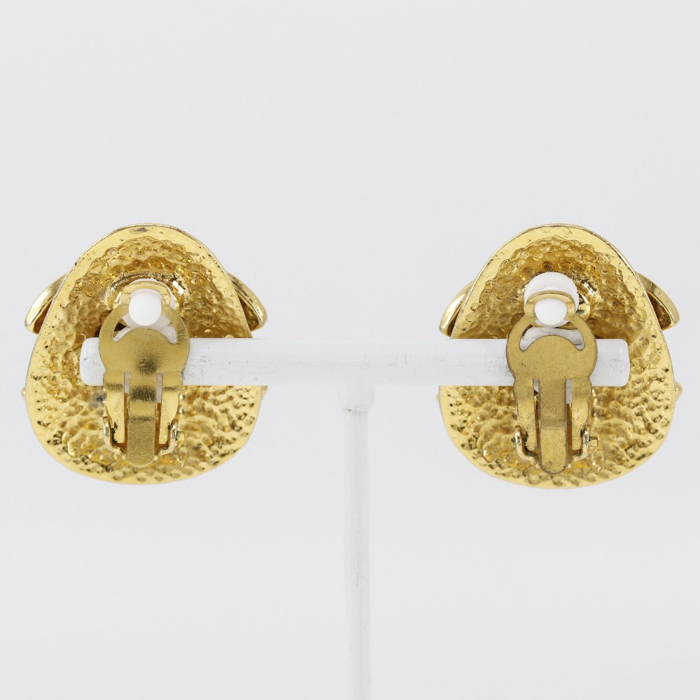 Chanel Coco Mark Vintage Gold Earrings