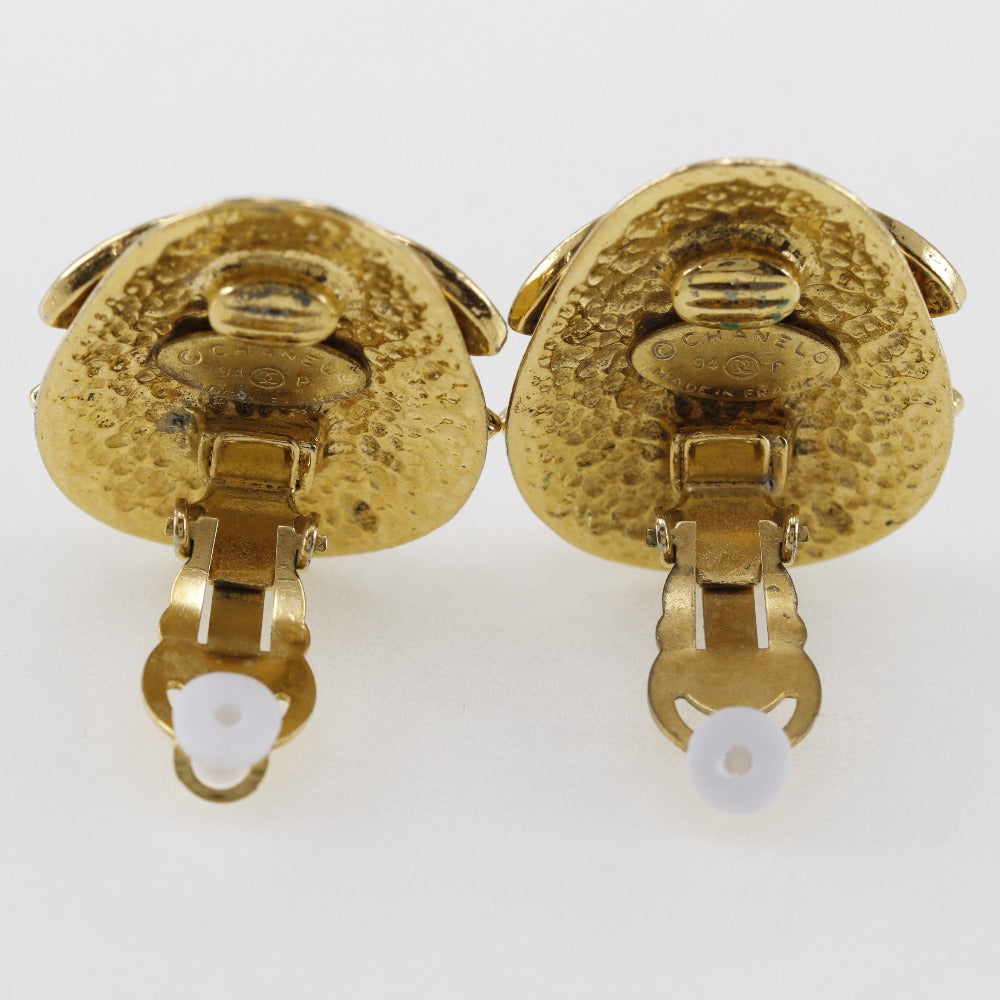 Chanel Coco Mark Vintage Gold Earrings