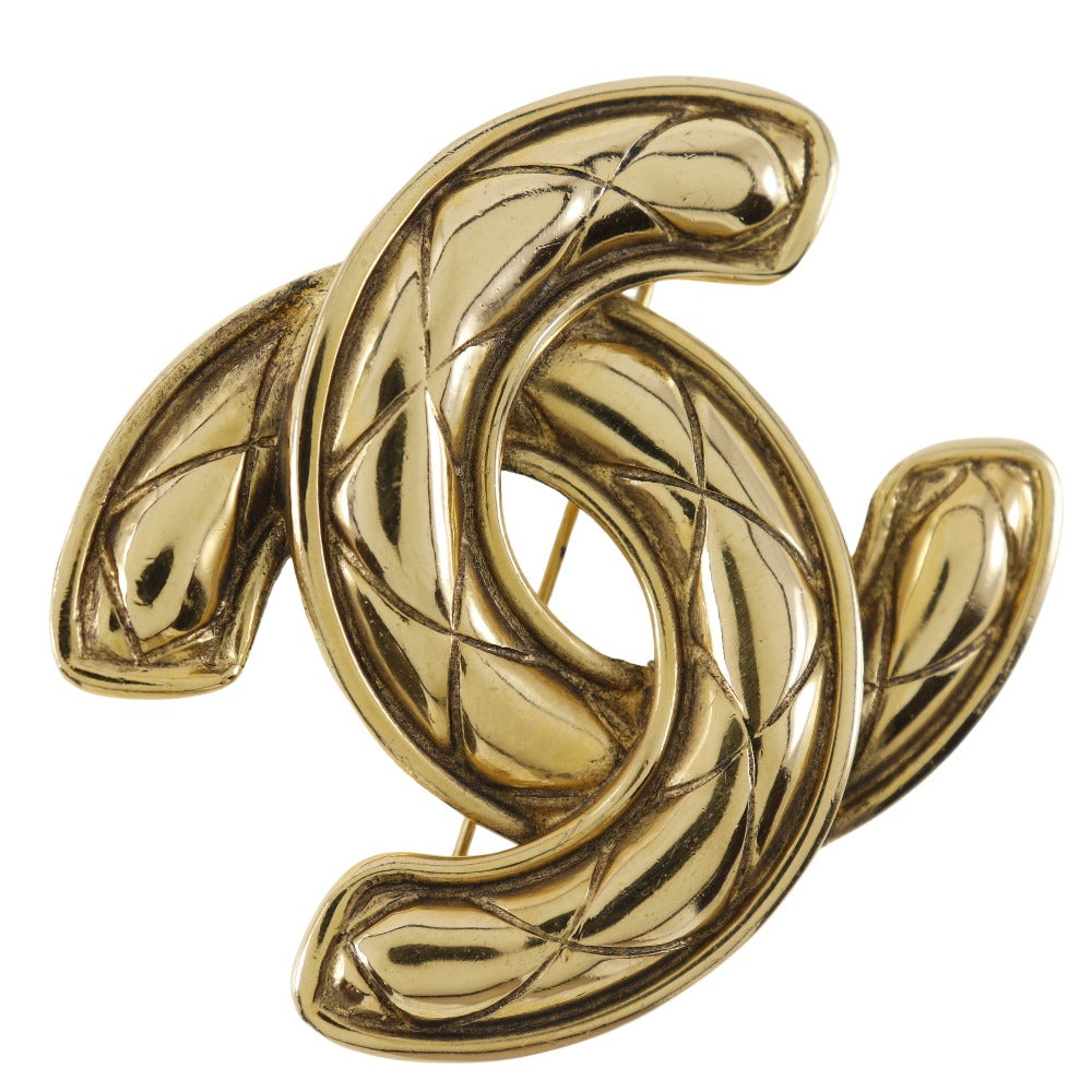 Chanel Coco Mark Brooch Gold Plated