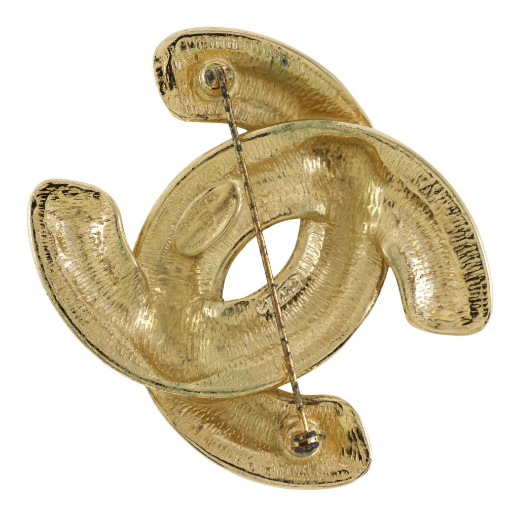 Chanel Coco Mark Brooch Gold Plated