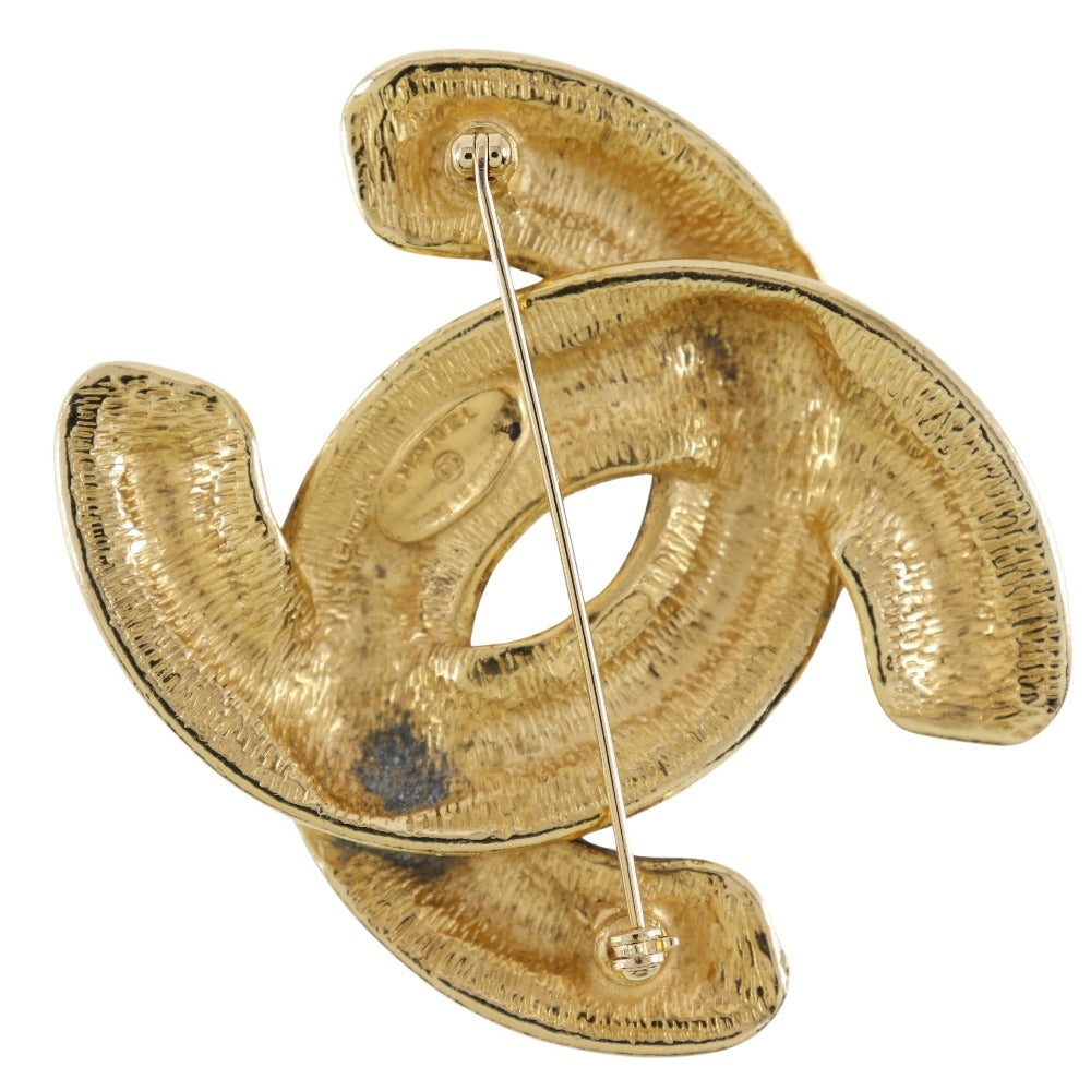 Chanel Gold Plated Coco Mark Brooch