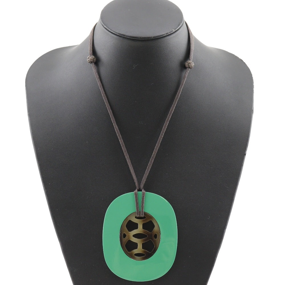 Hermes Buffalo Horn Lift Necklace