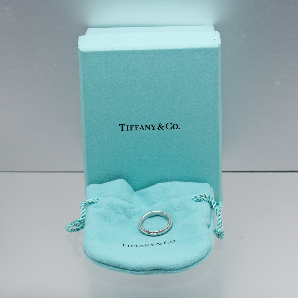 Tiffany & Co Together Milgrain 3mm Ring Pt950