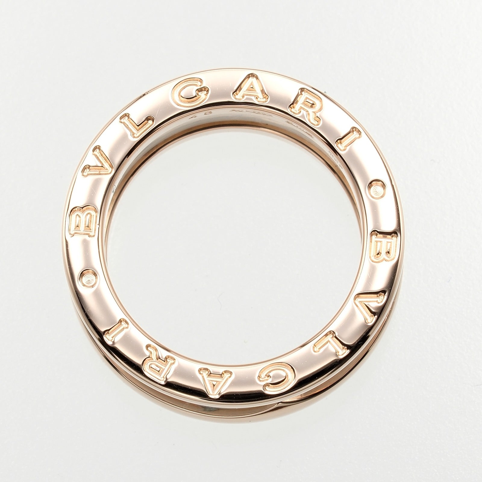 Bvlgari B.ZERO1 3-Band Ring K18 Pink Gold Ceramic