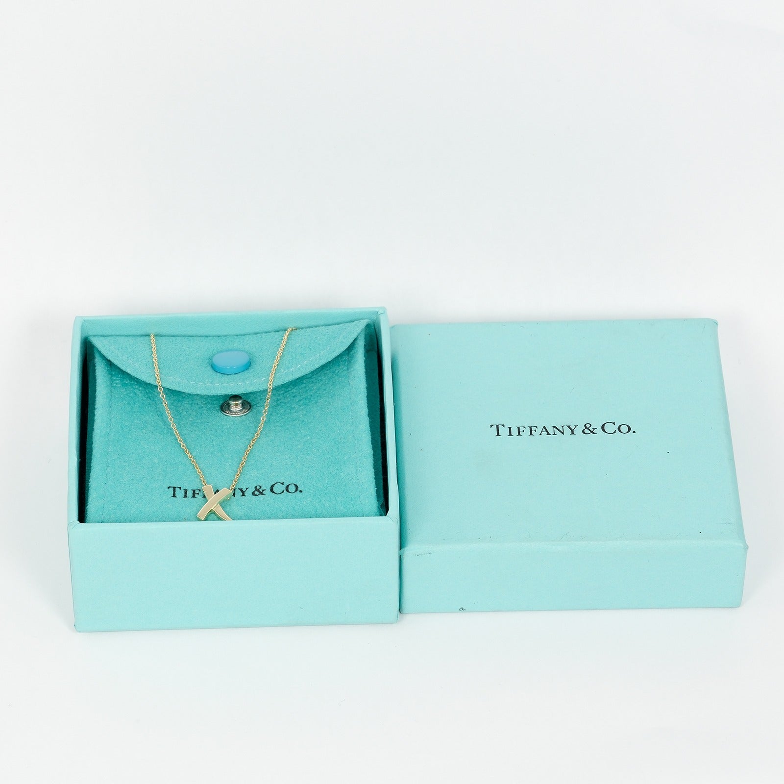 Tiffany K18 Gold Kiss Necklace