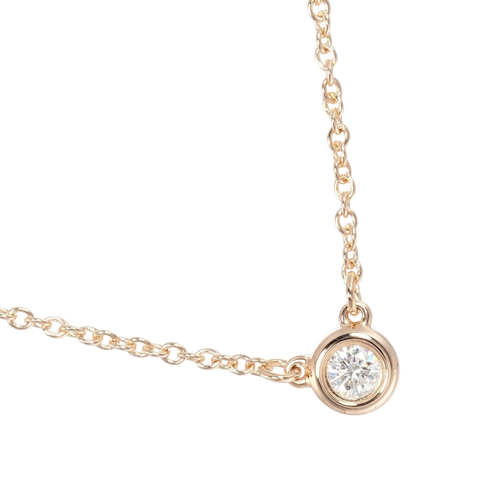 Tiffany & Co K18 Pink Gold Diamond Necklace