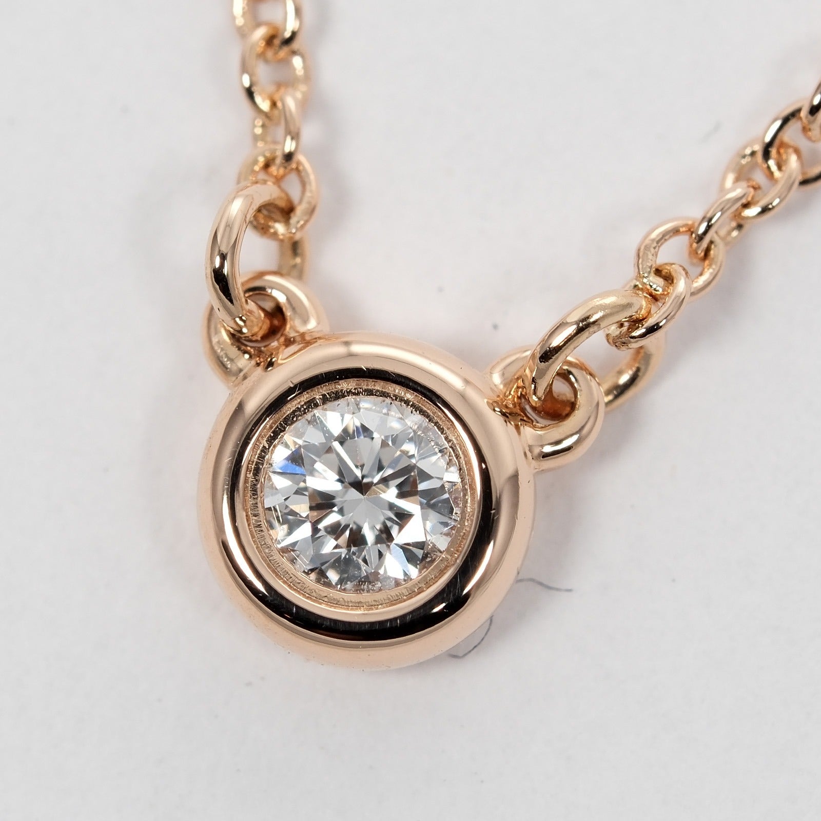 Tiffany & Co K18 Pink Gold Diamond Necklace