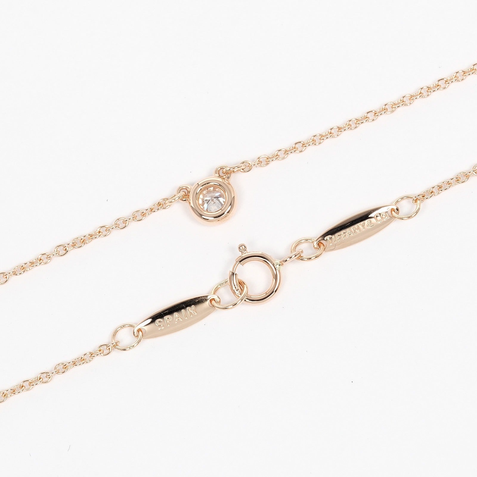 Tiffany & Co K18 Pink Gold Diamond Necklace