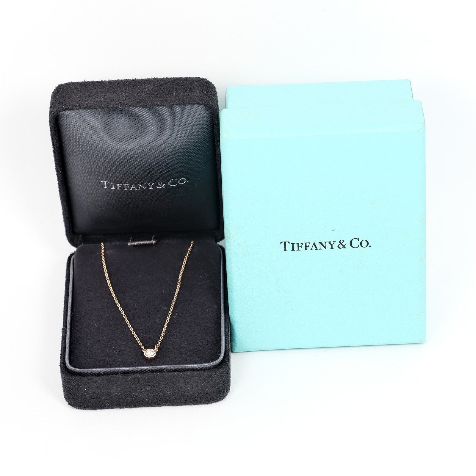 Tiffany & Co K18 Pink Gold Diamond Necklace