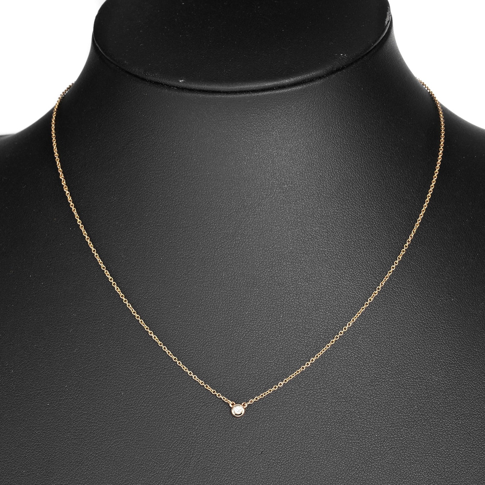 Tiffany & Co K18 Pink Gold Diamond Necklace