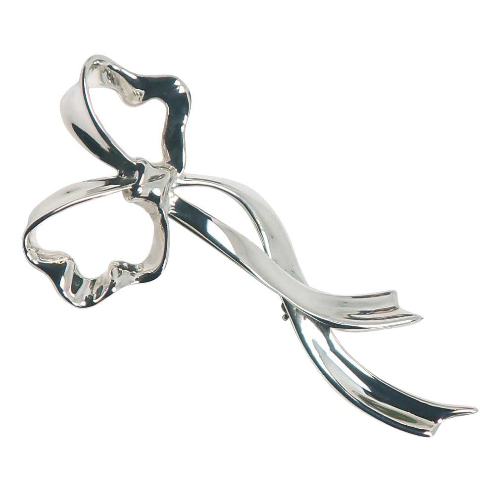 Tiffany & Co Silver Bow Brooch Metal Brooch in Good condition