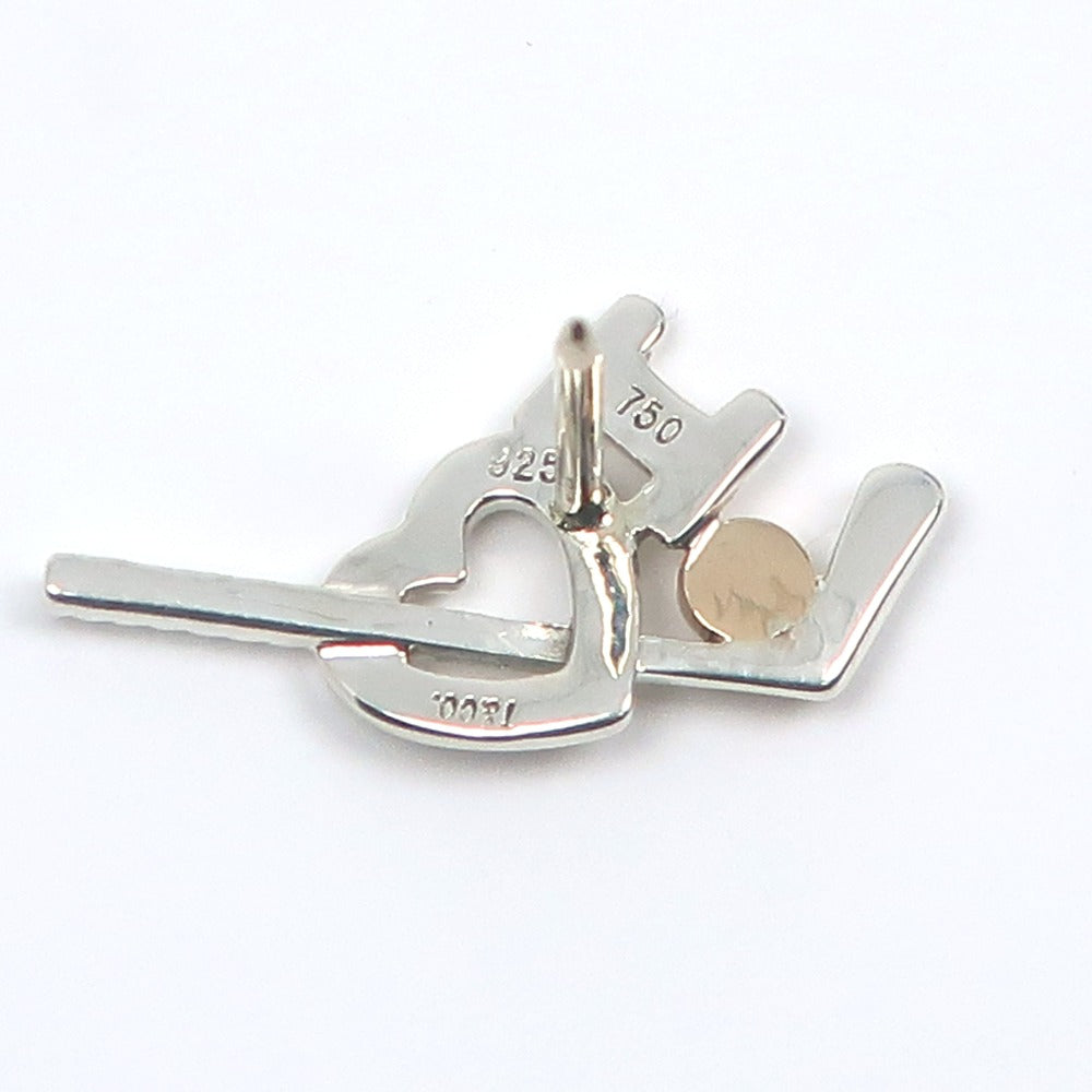 Tiffany & Co Golf Tie Pin K18 Pink Gold Silver