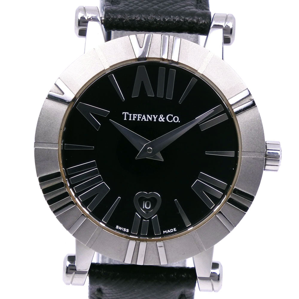 Tiffany Atlas Watch Stainless Steel Leather Quartz