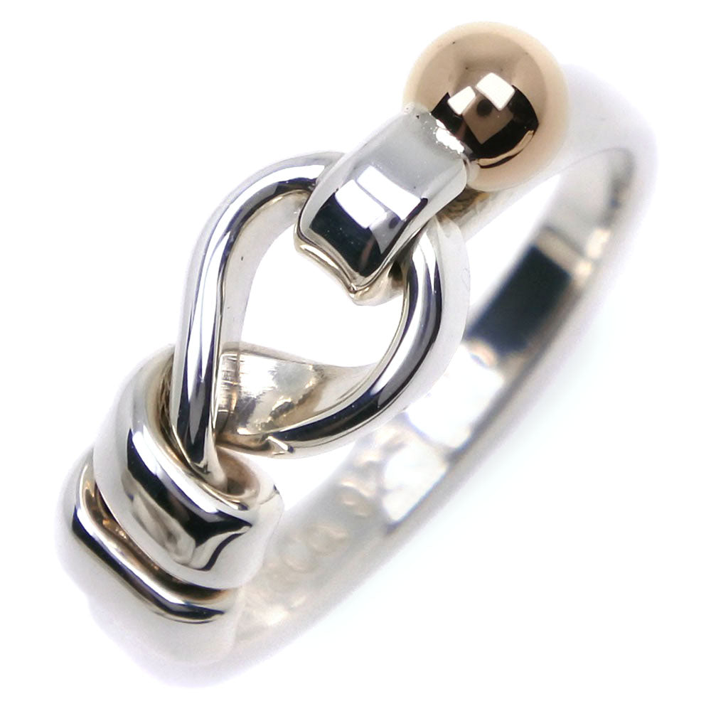 Tiffany & Co Silver 925 K18 Gold Hook & Eye Ring