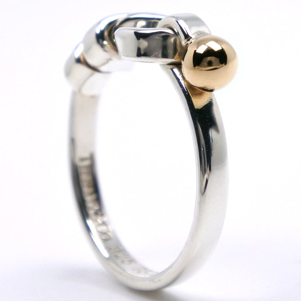 Tiffany & Co Silver 925 K18 Gold Hook & Eye Ring