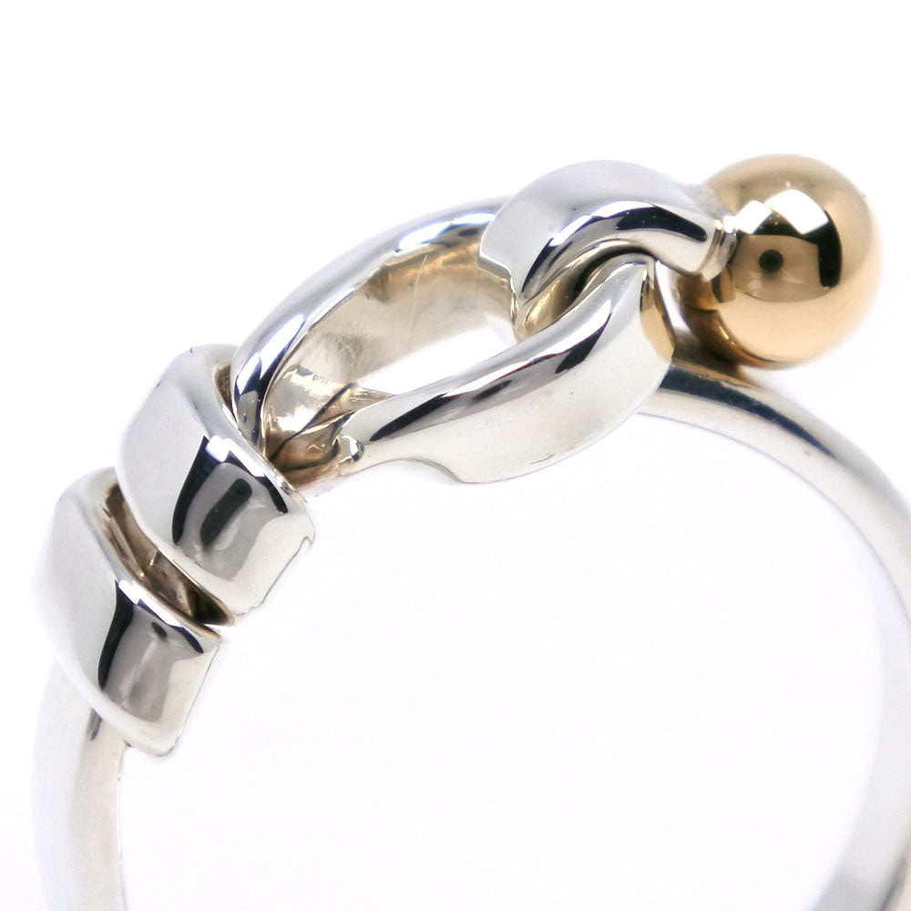 Tiffany & Co Silver 925 K18 Gold Hook & Eye Ring