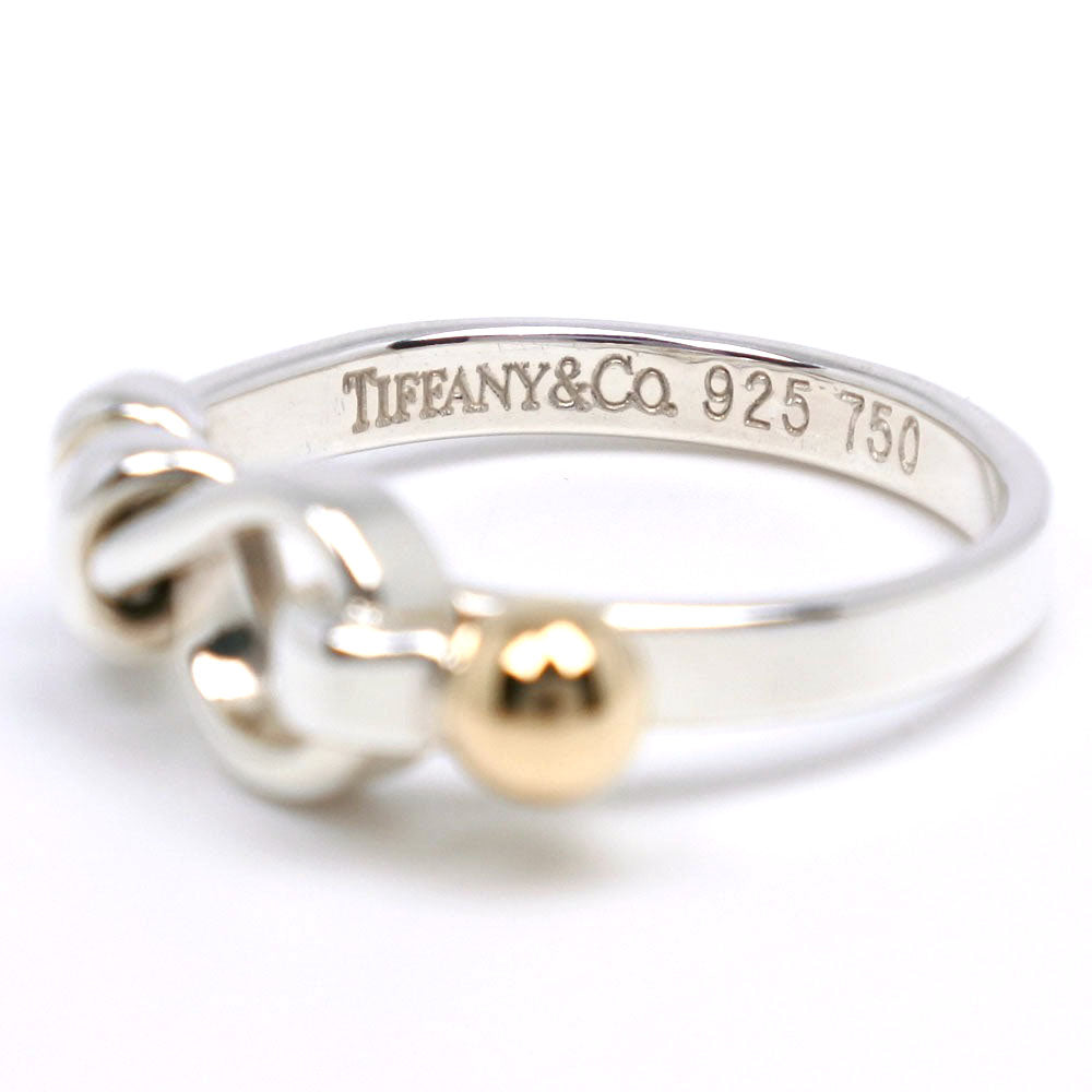 Tiffany & Co Silver 925 K18 Gold Hook & Eye Ring