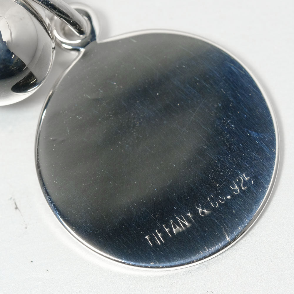 Tiffany & Co Silver 925 Round Tag Keychain