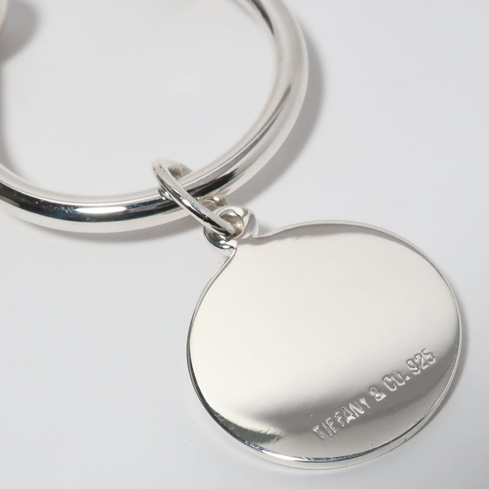 Tiffany & Co Silver 925 Round Tag Keychain