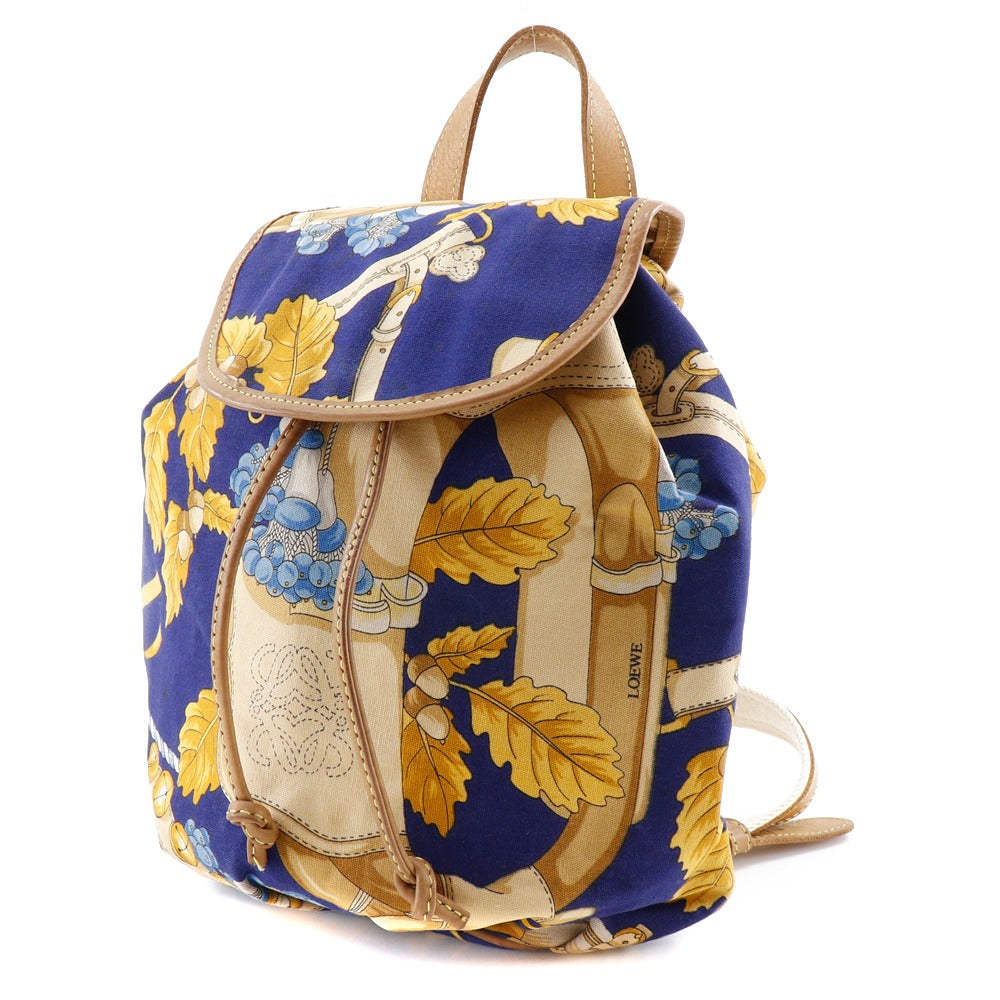 Loewe Canvas Backpack Yellow 2way