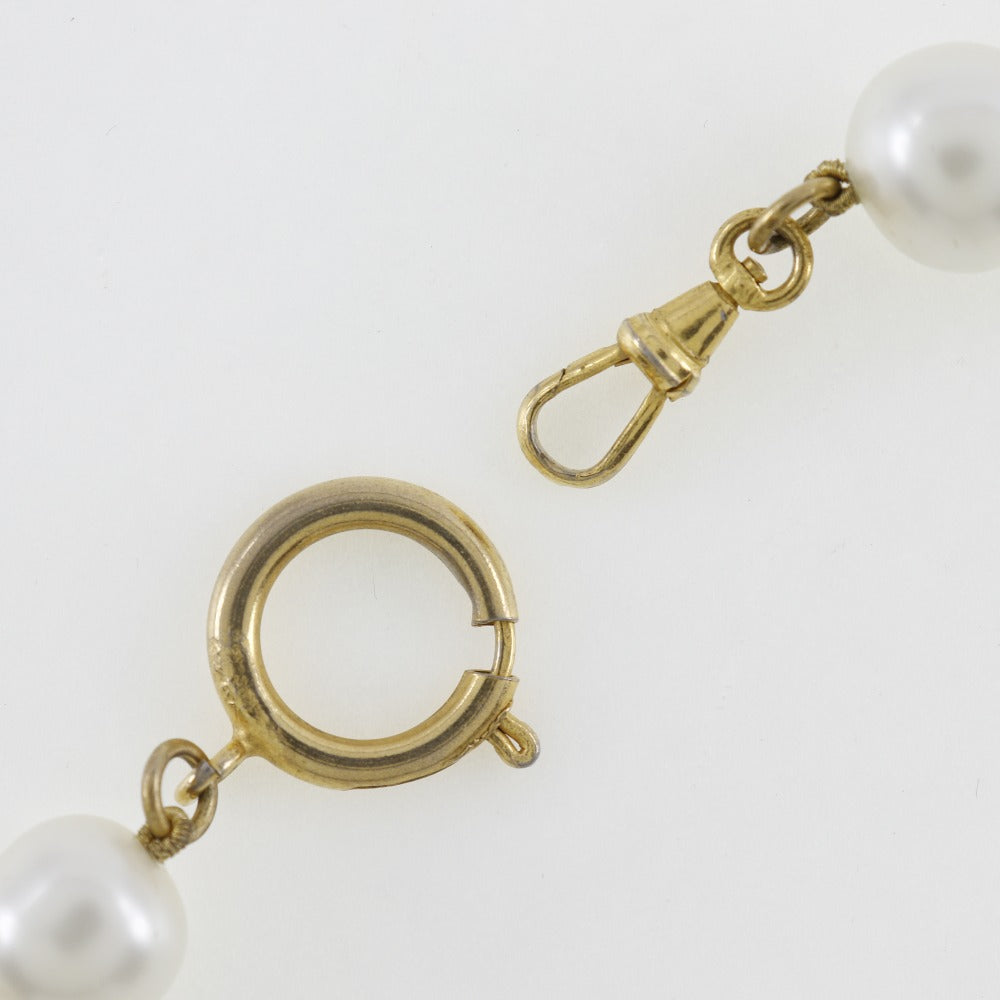 Chanel Gold Plated Faux Pearl Necklace