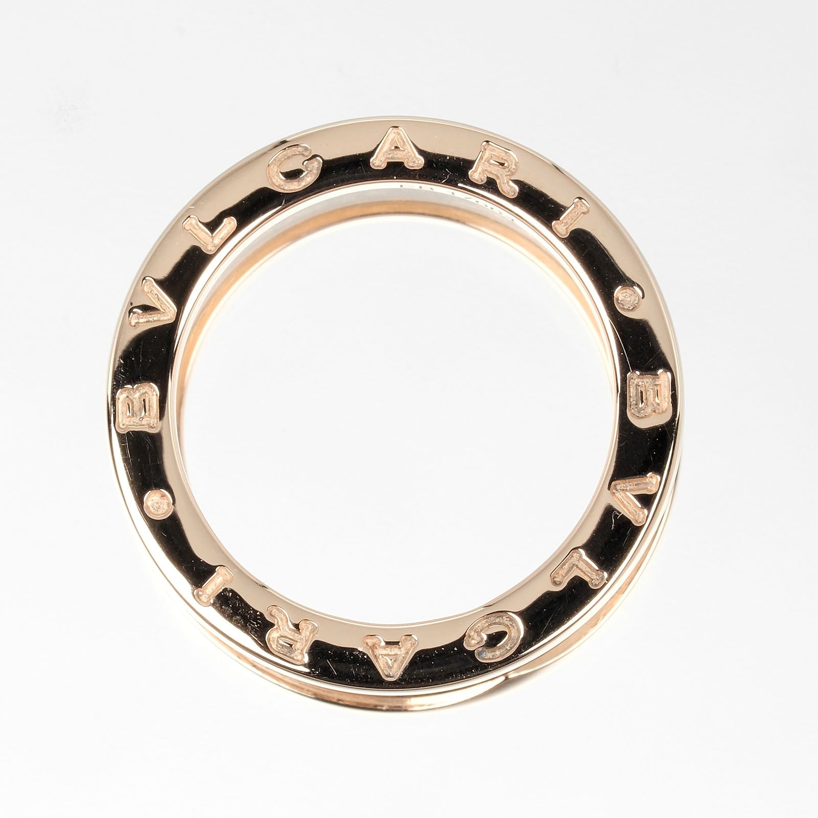 Bvlgari B.Zero1 4-Band Ring K18 Pink Gold Ceramic