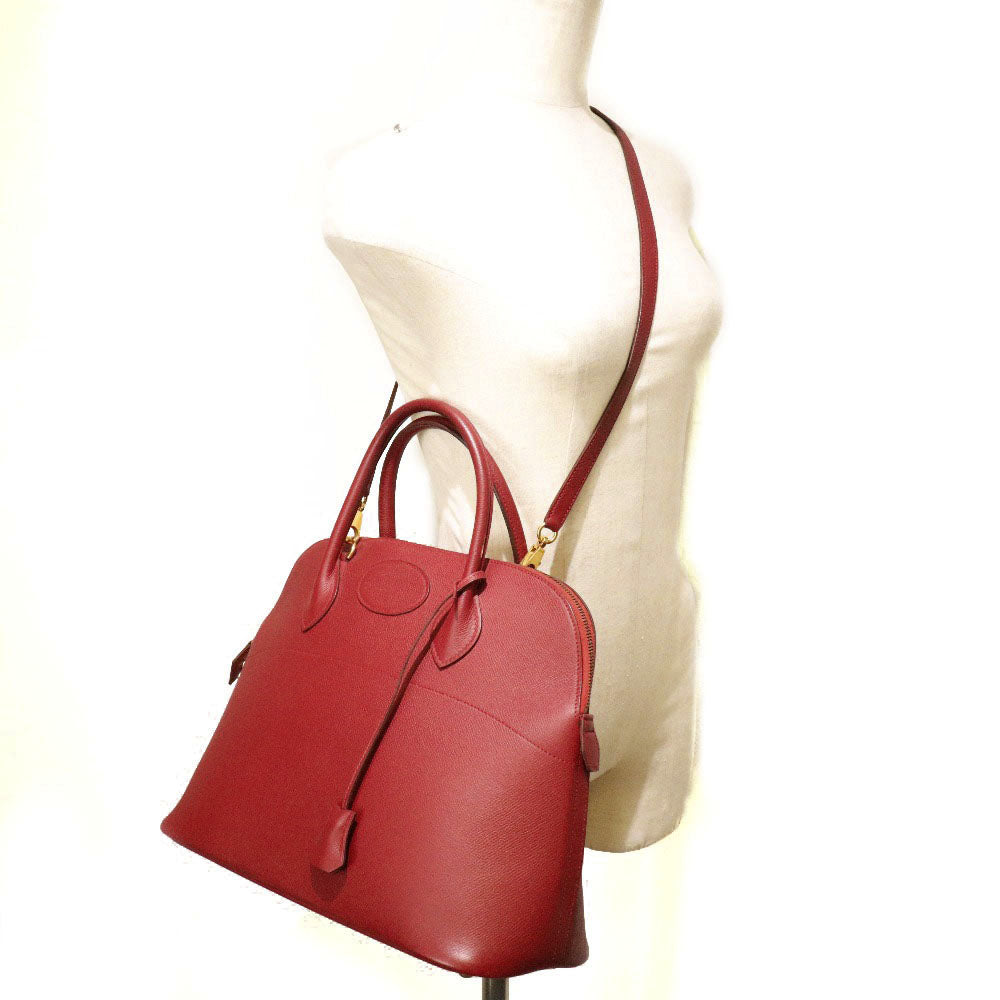 Hermes Bolide 37 Handbag Red