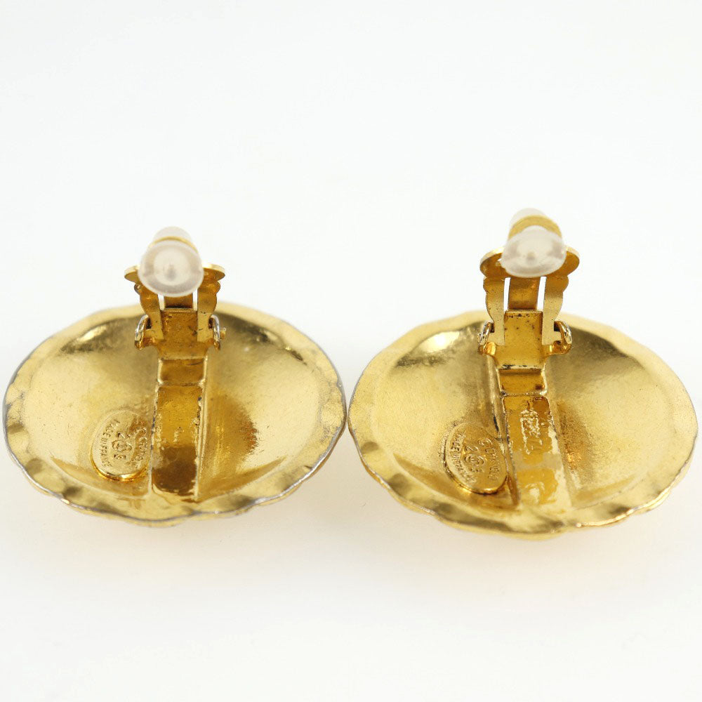 Chanel Coco Mark Gold Plated Earrings Vintage