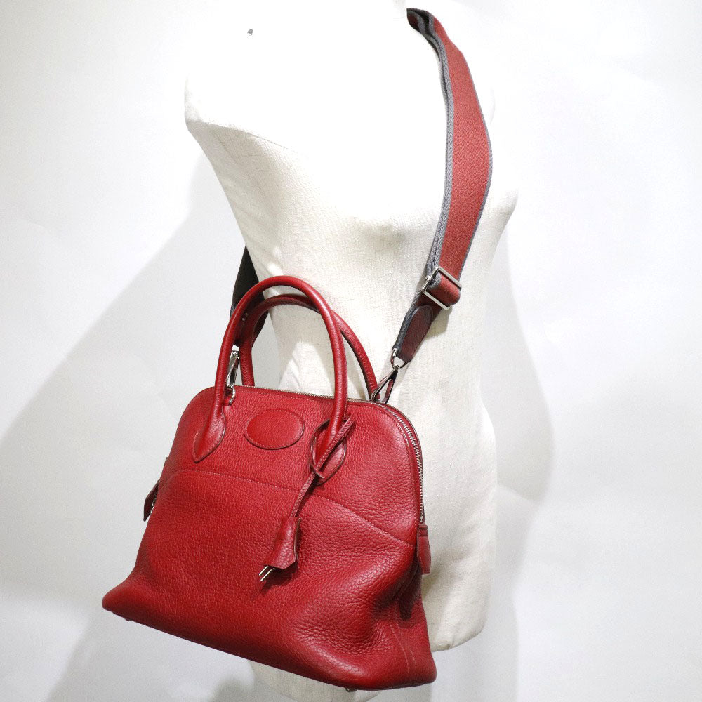 Hermes Bolide 31 Handbag Rouge Ash