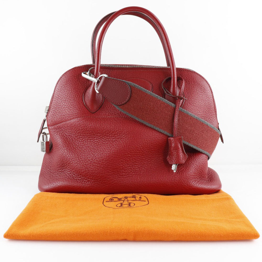 Hermes Bolide 31 Handbag Rouge Ash