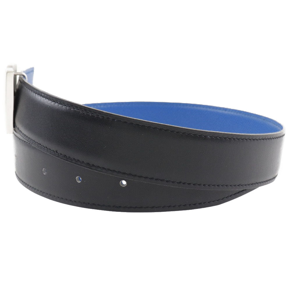 Hermes H Belt 65 Reversible Leather Black/Blue