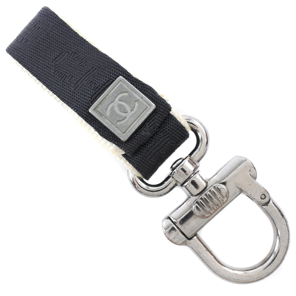 Chanel Nylon Canvas Metal Keychain