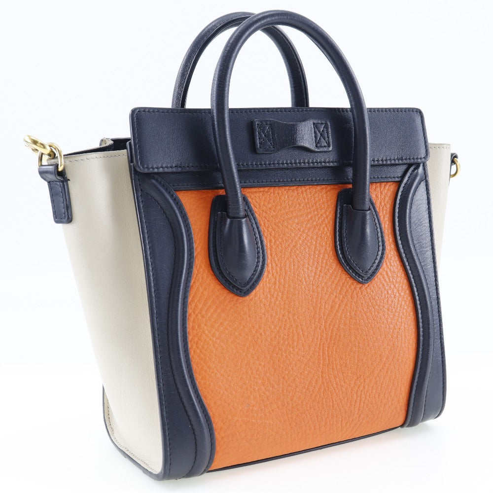 Celine Luggage Nano Shopper Shoulder Bag Orange