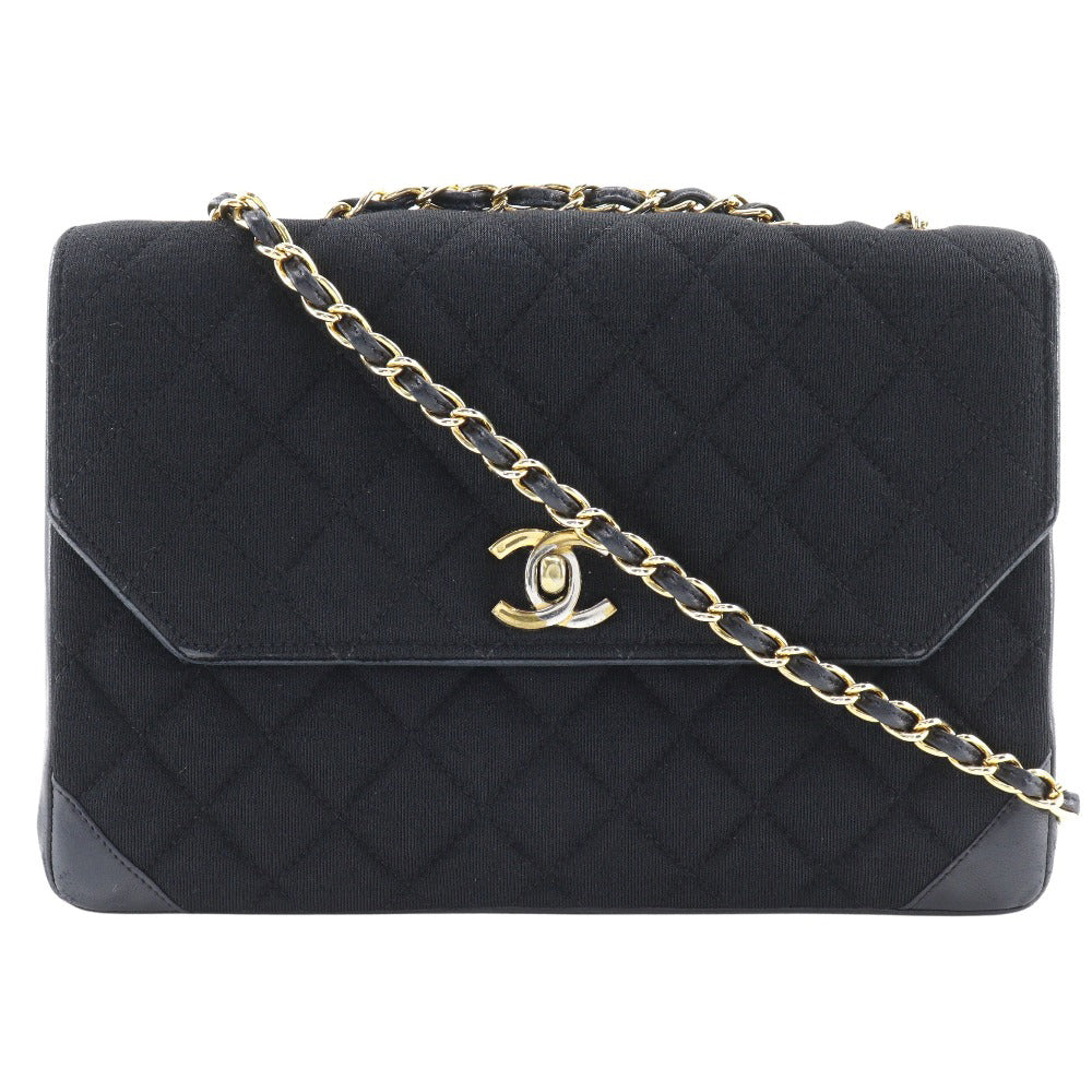 CC Quilted Jersey Flap Bag