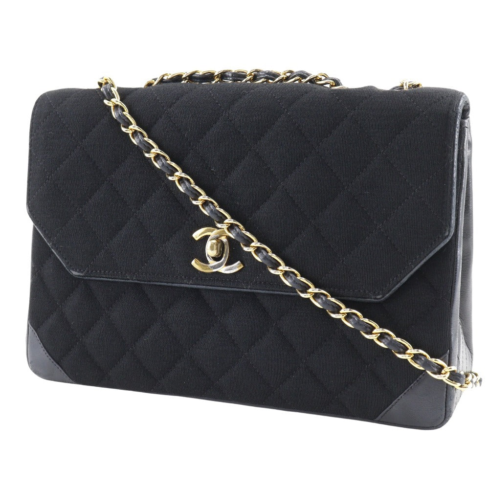 CC Quilted Jersey Flap Bag