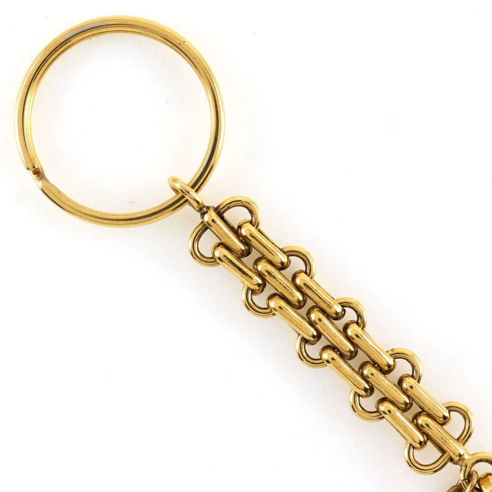 Chanel Coco Mark Keychain Gold Plated