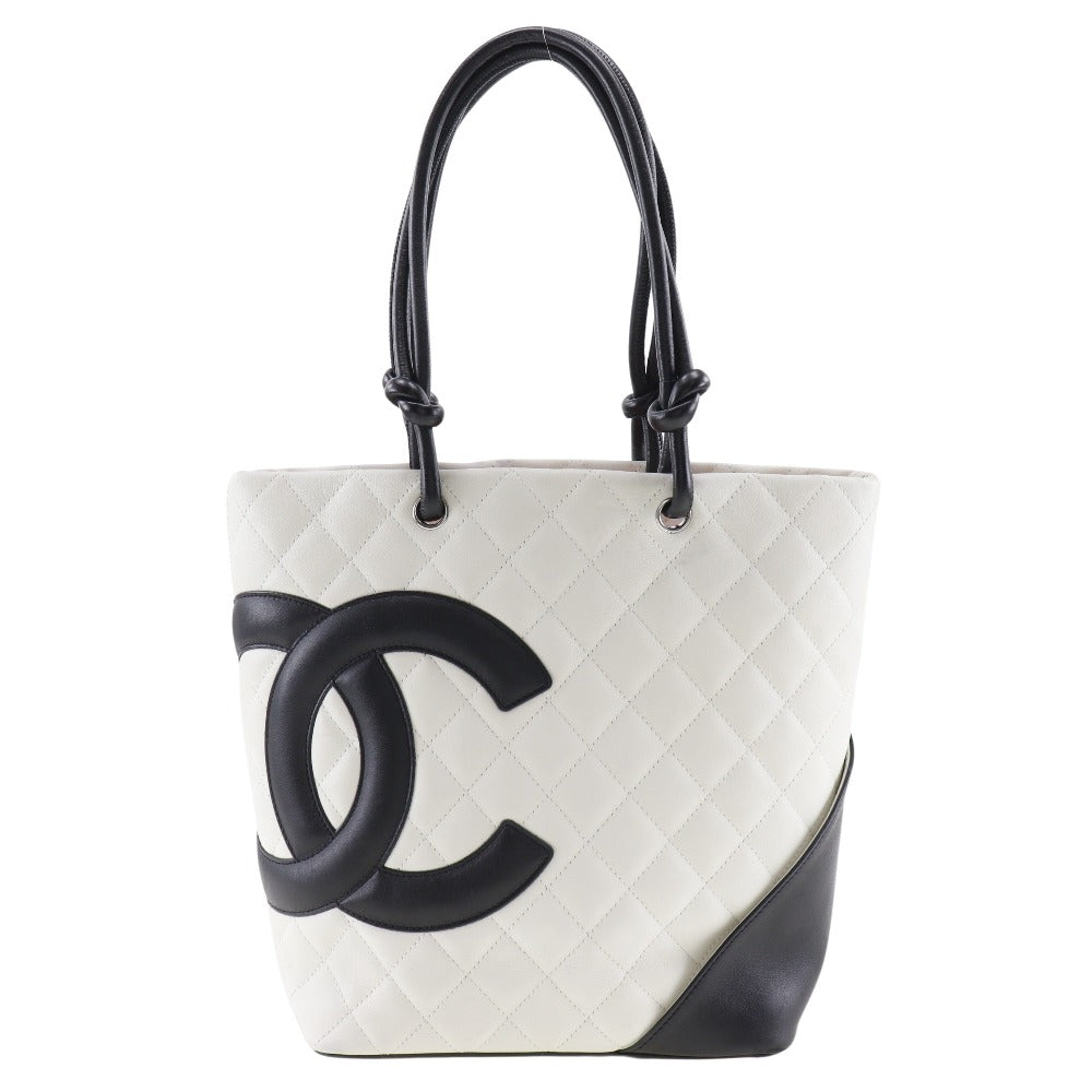 Cambon Quilted Leather Tote Bag